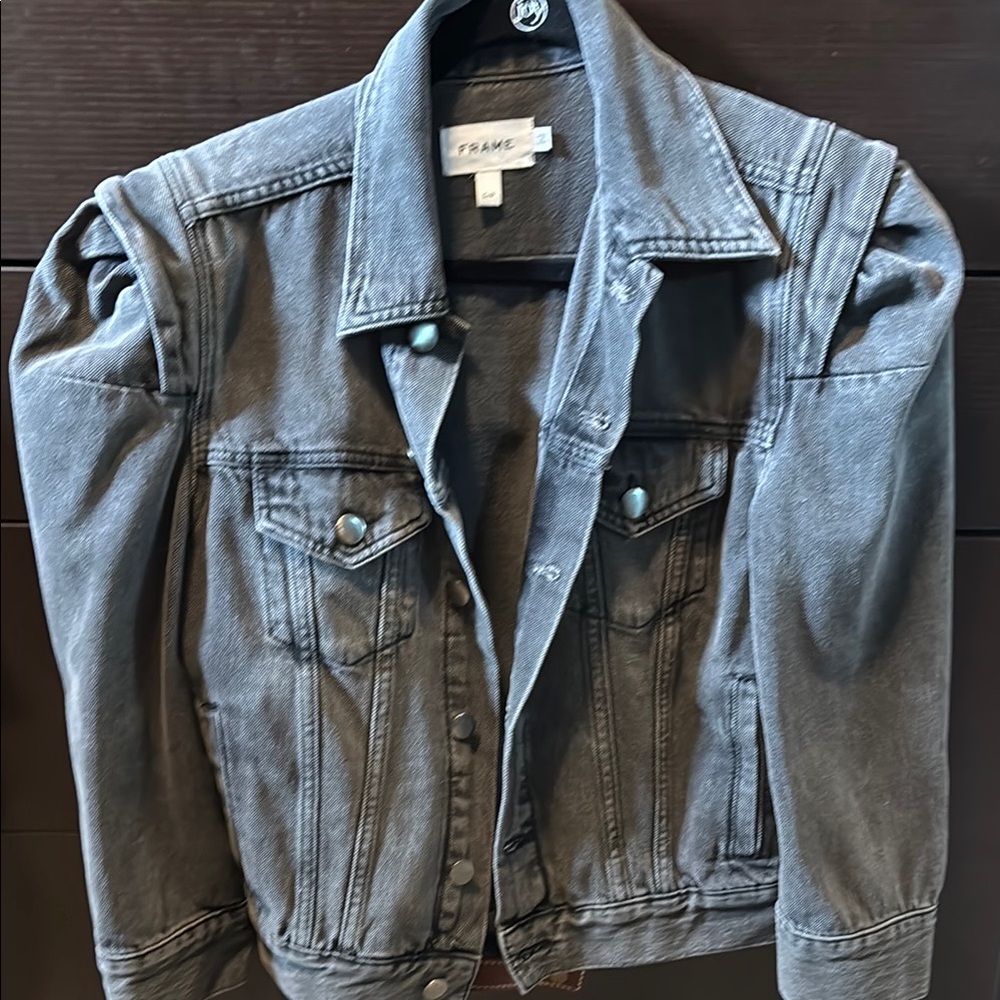 FRAME Charcoal Denim Jacket